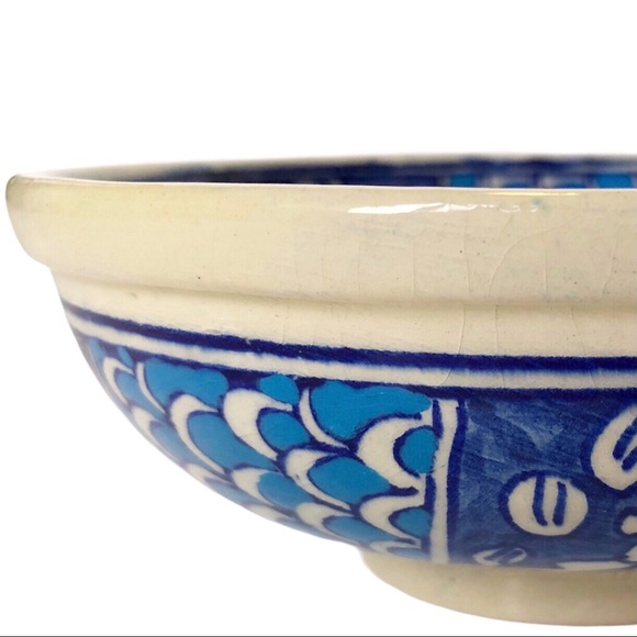 Iznik Cini Hand Painted Ceramic Turkey Bowl Art - Picture 6 of 8